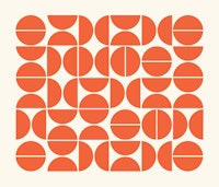 Bauhaus Pattern Orange ταπετσαρία