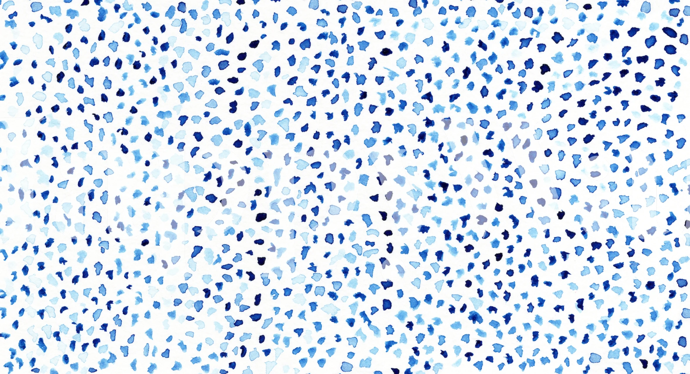 Blue watercolor dalmatian patterned wallpaper
