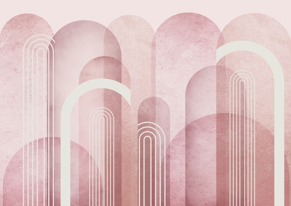Blush Pink Mid Century Arches