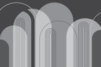 Mid Century Arches Black Grey papiers peint