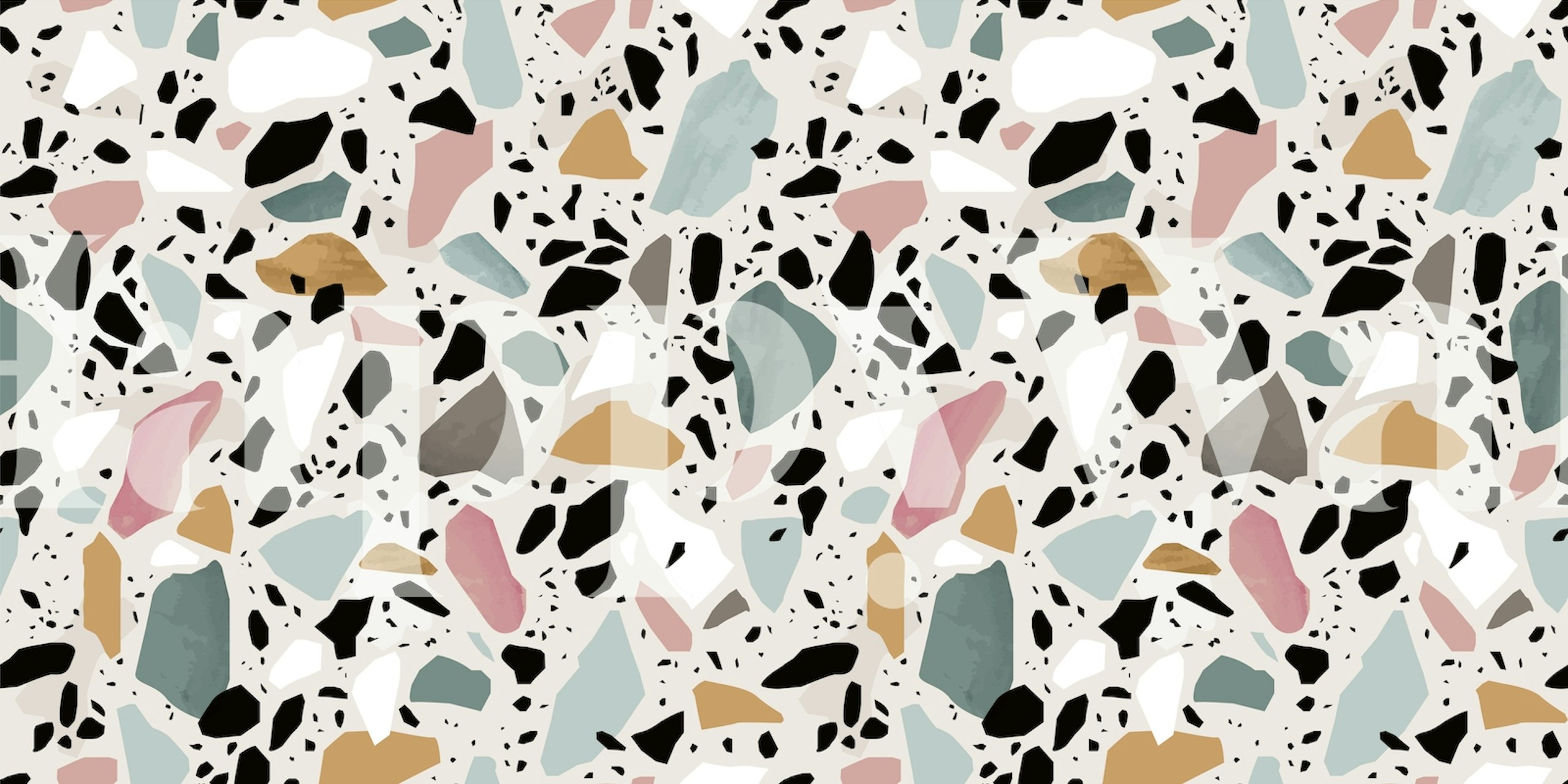 Carta da parati Terrazzo mosaic pattern in una stanza