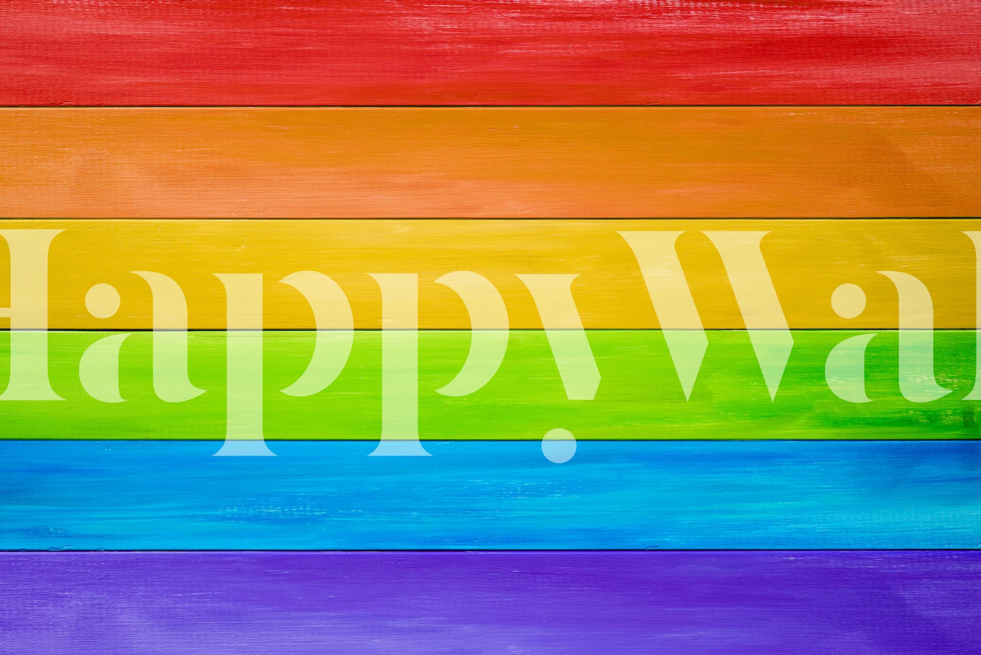 Rainbow striped wallpaper in vibrant colors: red, orange, yellow, green, blue, and purple