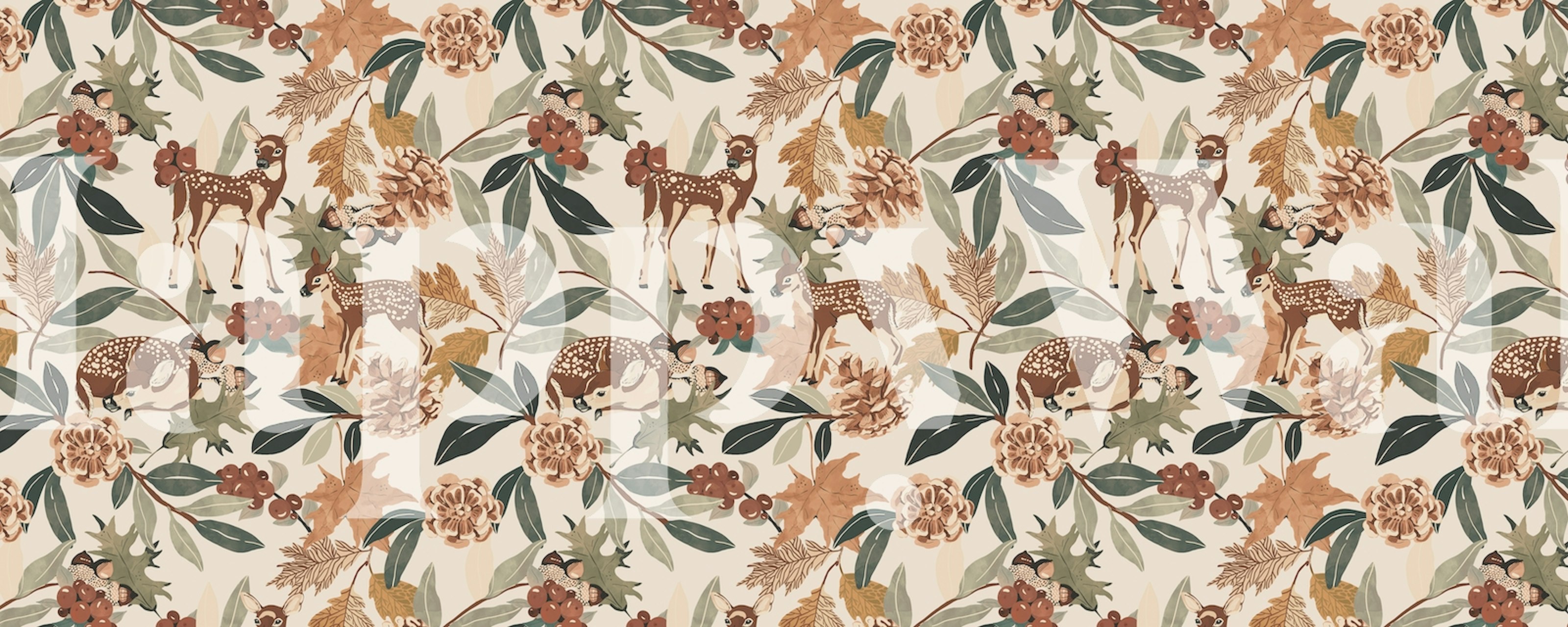 Deer in the autumn nature seinädesign huoneessa