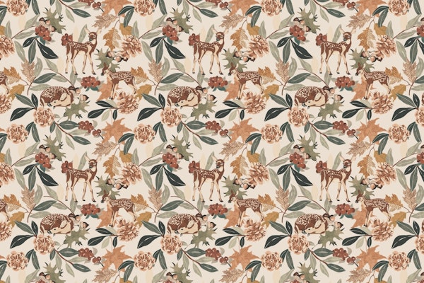 Deer in the autumn nature 22 C