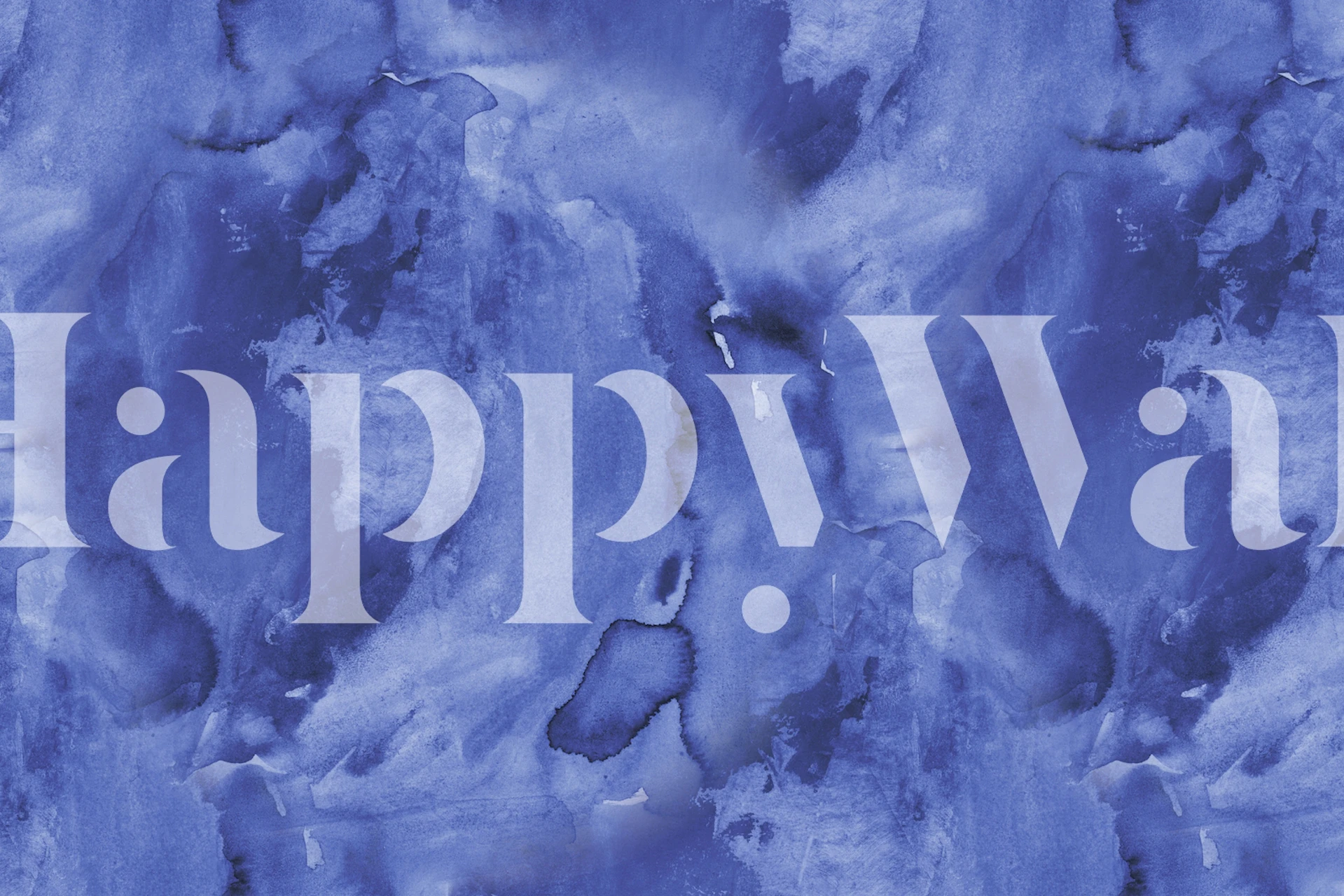 Blue abstract watercolor wallpaper with flowing brushstrokes