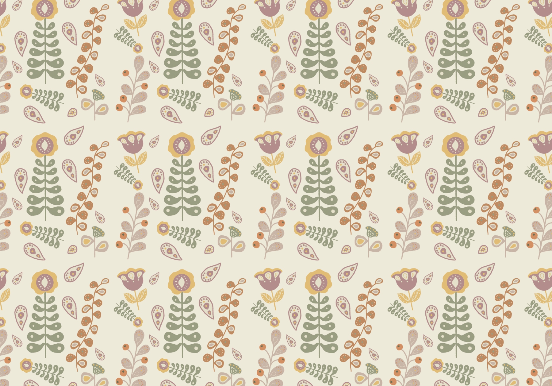 Buy Folk Inspired Pattern 03 Wallpaper Online | Happywall