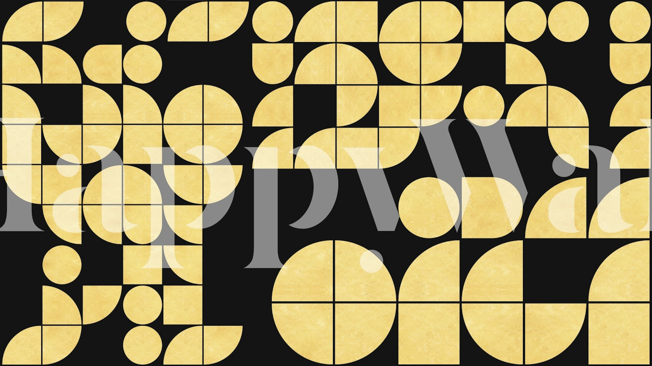 Gold Geometry tapet vist i et rum