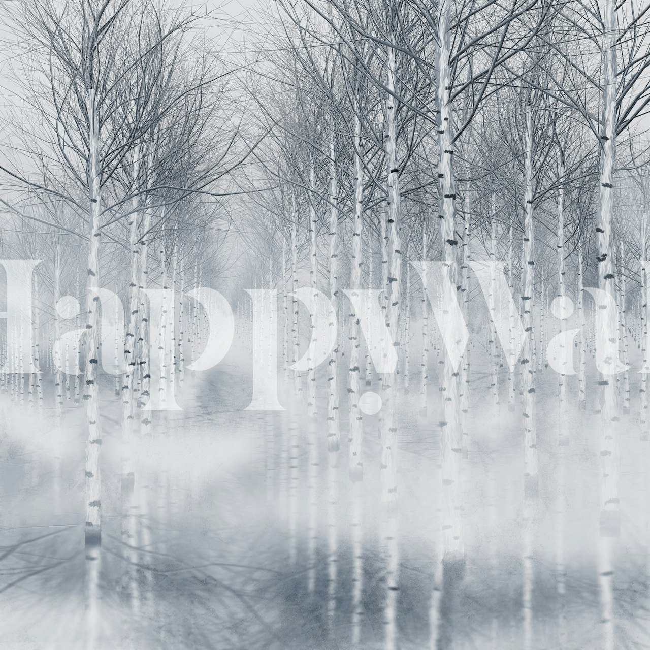 Aspen trees forest Tapete in einem Raum