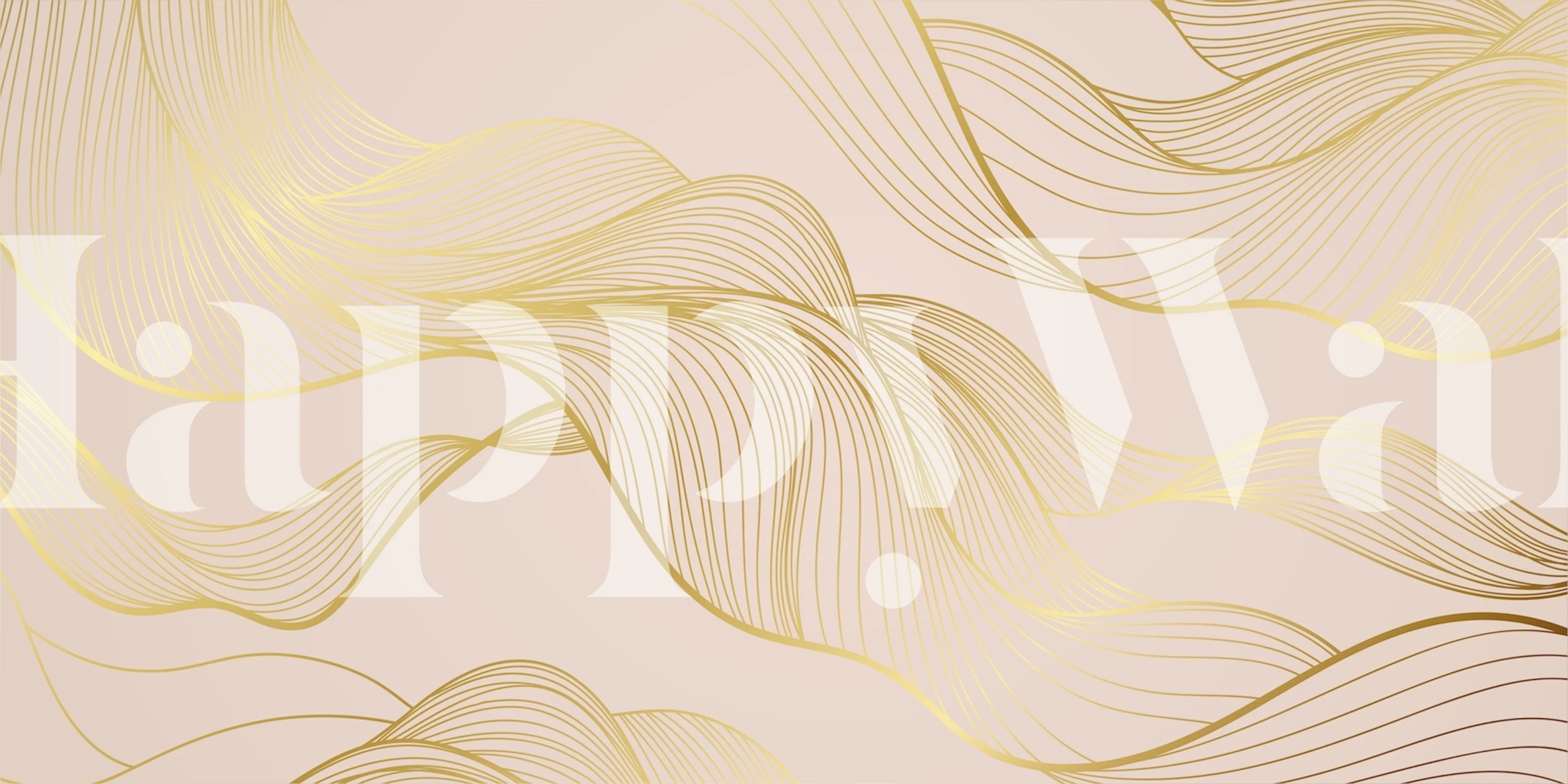 Papel pintado Blush con golden lines en una habitación