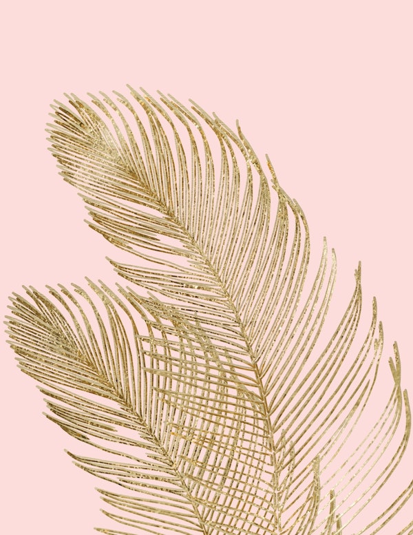 Palm Line Art Gold Foil 3
