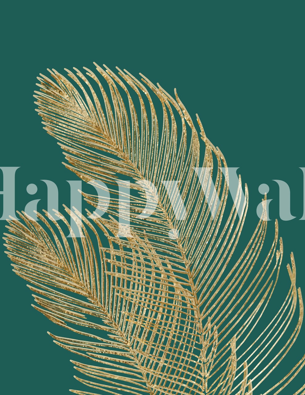 Palm Leaves Finesse Foil 4 wallpaper in a room