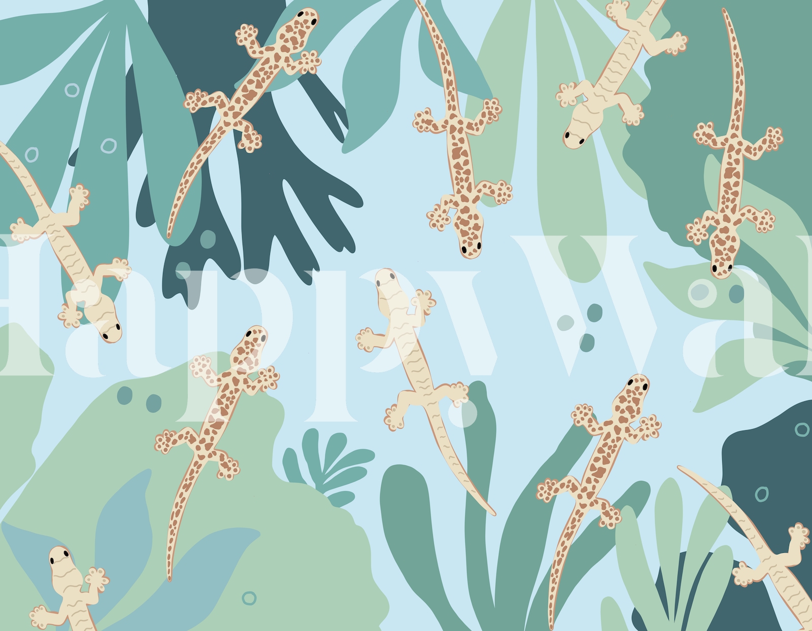 Geckos in the Jungle 2 Wallpaper - Buy Online at Happywall