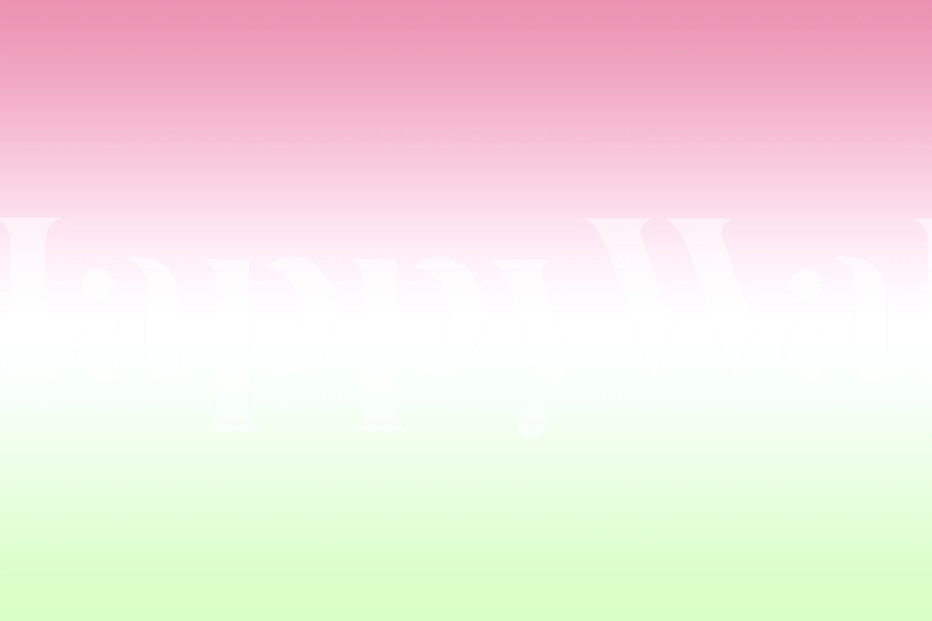 Green and pink ombre wallpaper in a room