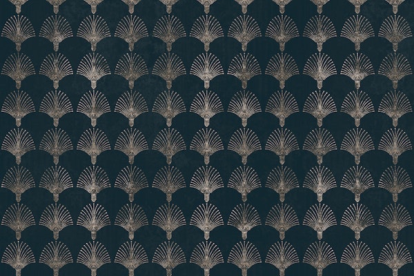 Elegant Art Deco Teal Gold