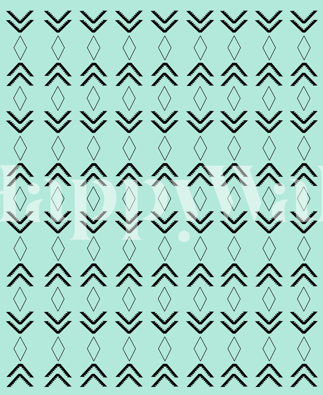 Tribal Pattern Aztec 3 wallpaper in a room