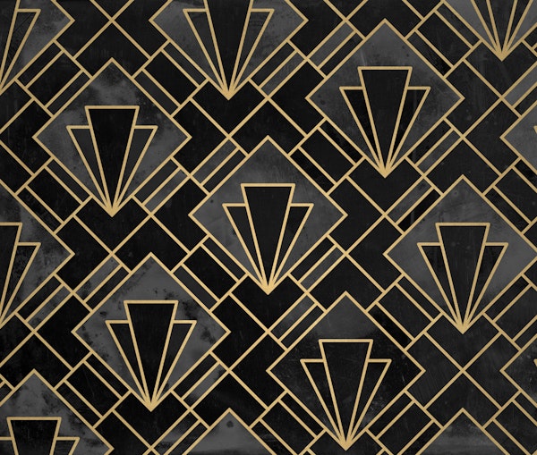 Charcoal Art Deco Mosaic