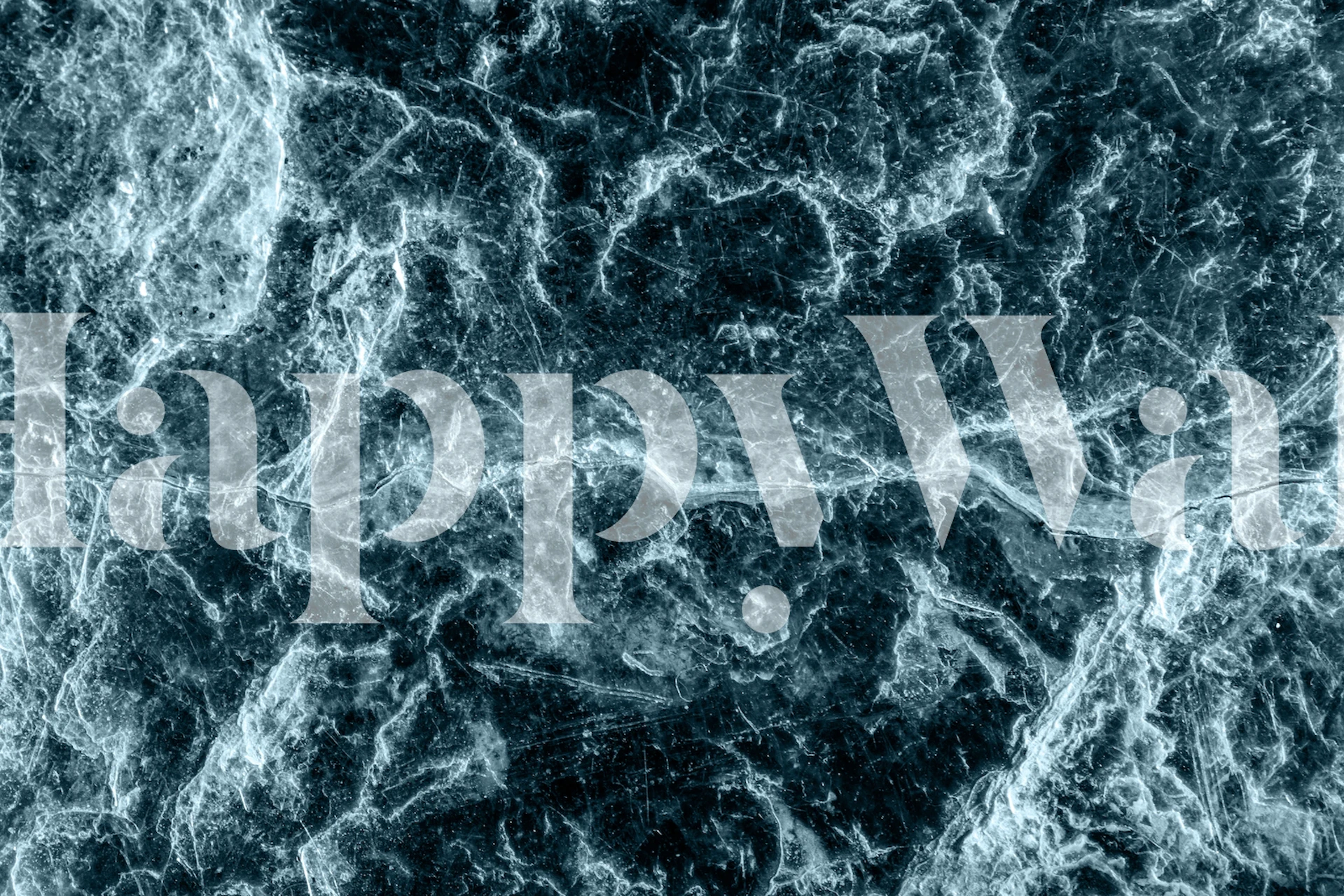 Deep blue marble texture wallpaper with white veining