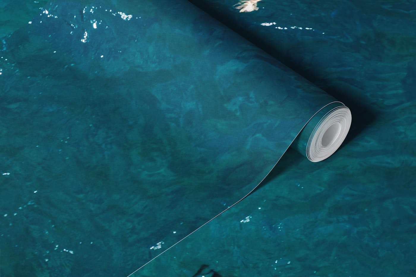 Blue water swim wallpaper roll