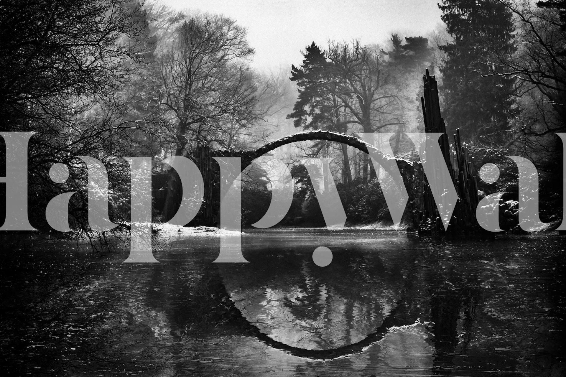 Devils Bridge II wallpaper in een kamer