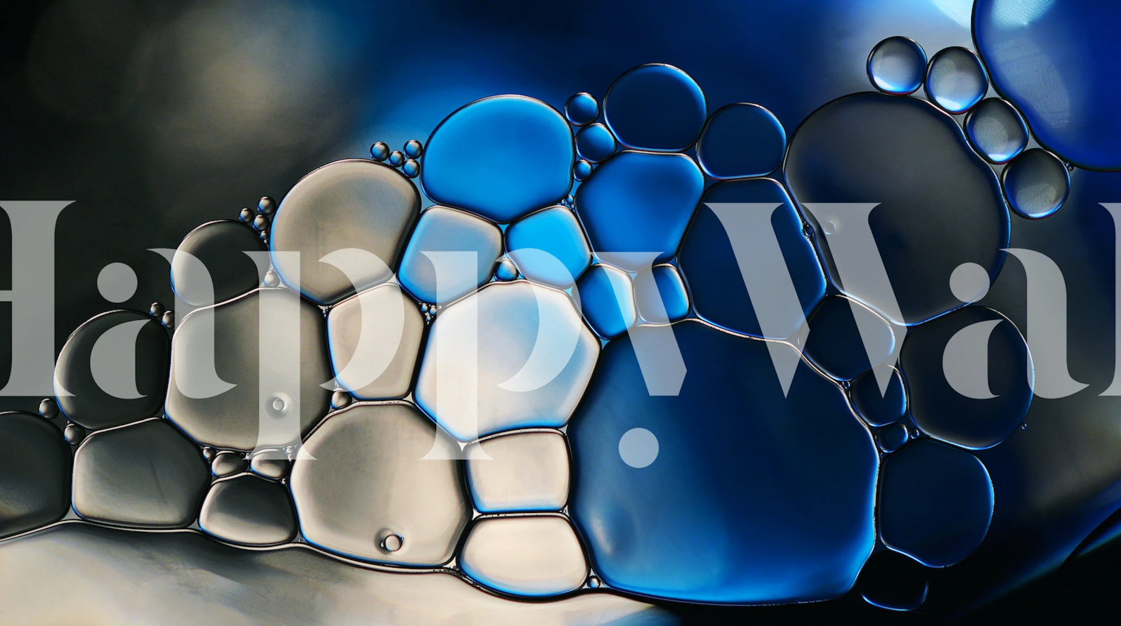 Blå abstrakt design i ett rum