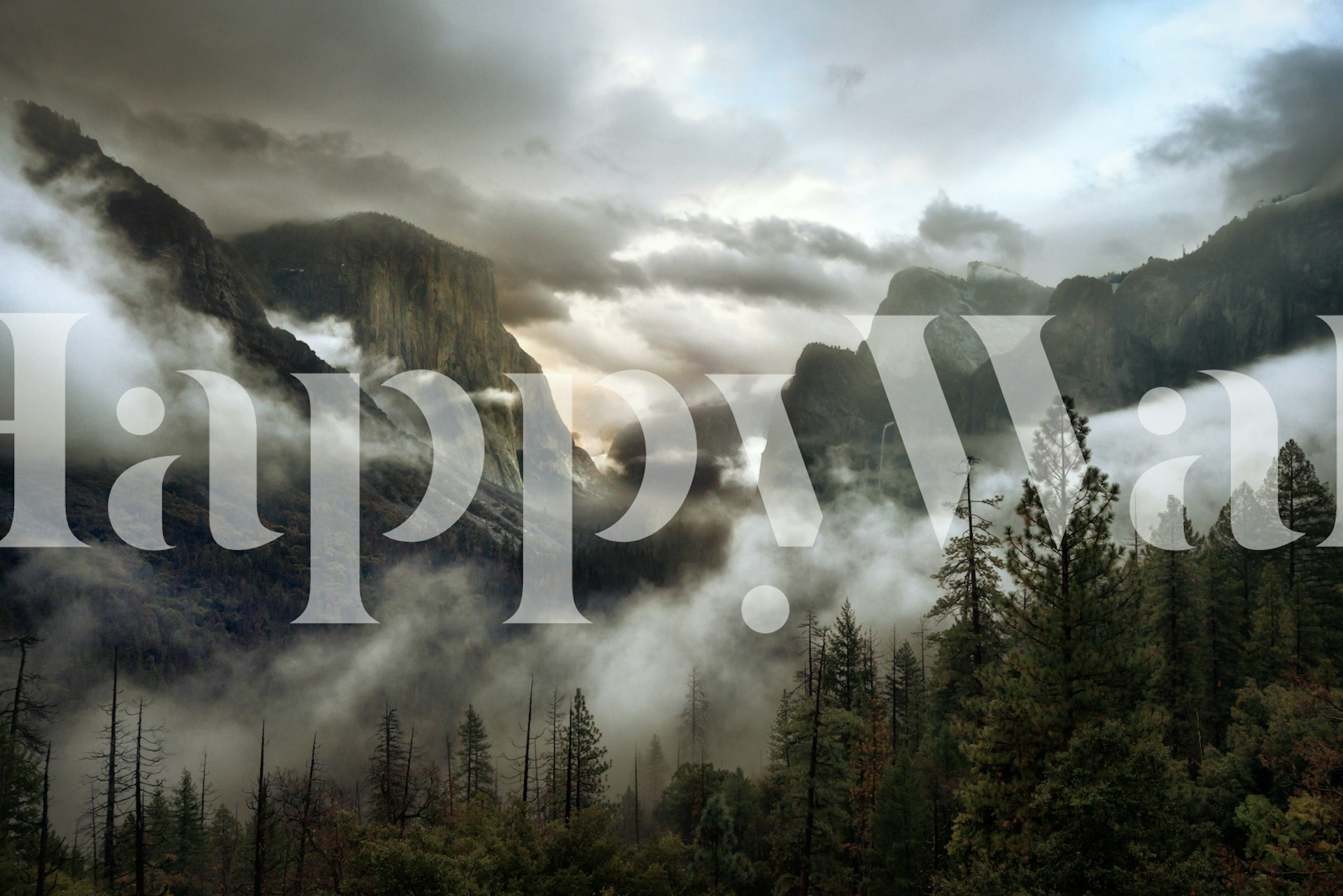 ταπετσαρία Upper Valley Morning σε ένα δωμάτιο