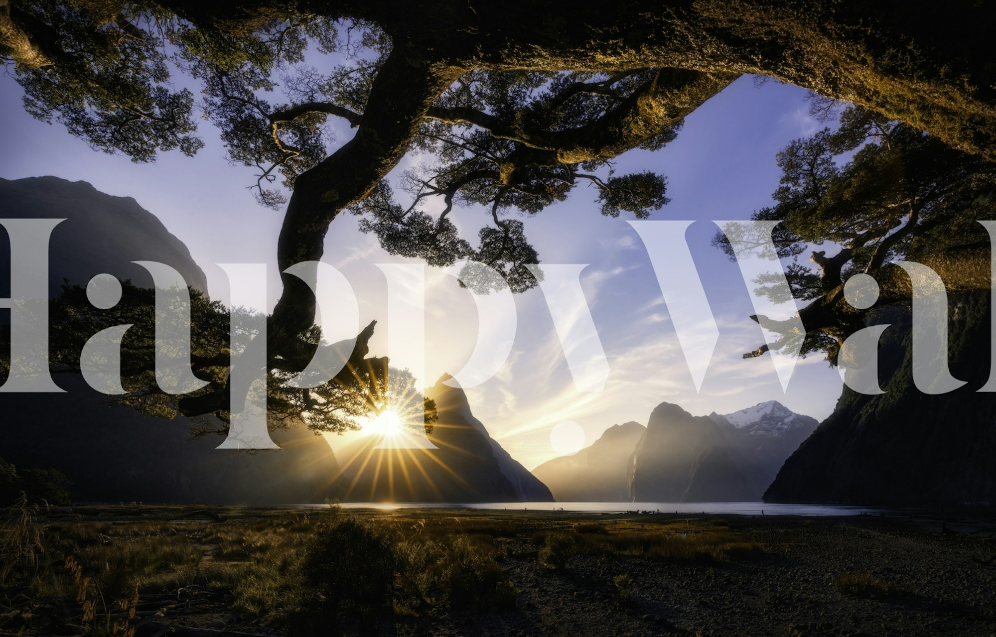 Sunny day wallpaper featuring Milford Sound