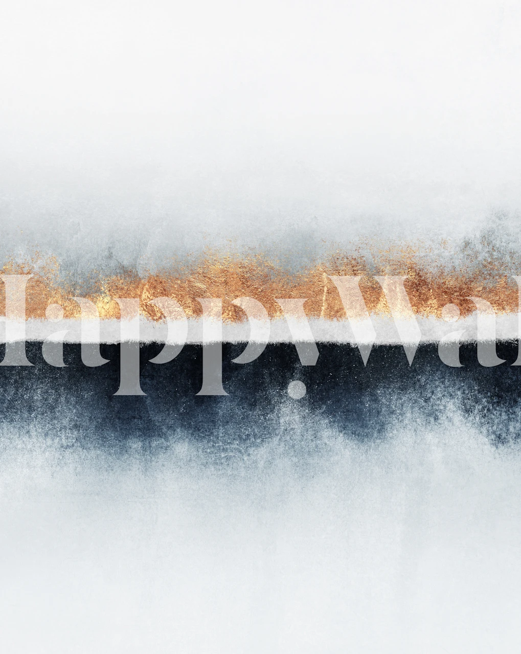 Abstract blue and gold brushstroke wallpaper