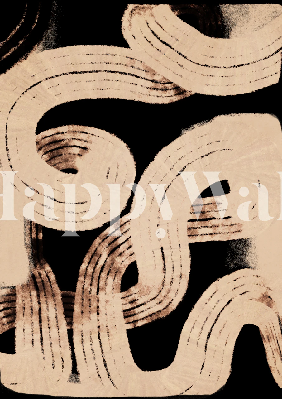 Paths wallpaper design in a room