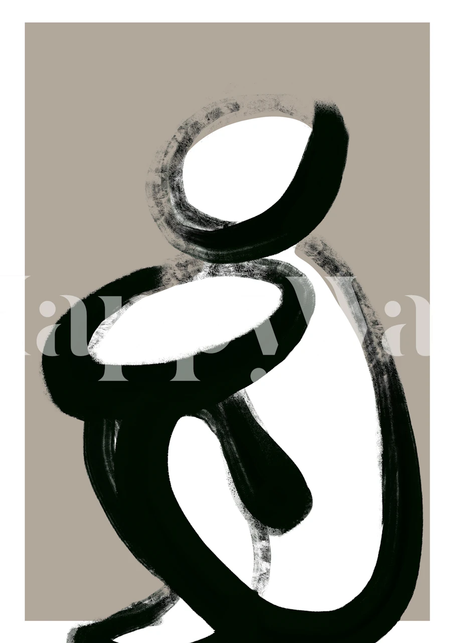 Sit And Wait wallpaper displayed in a room