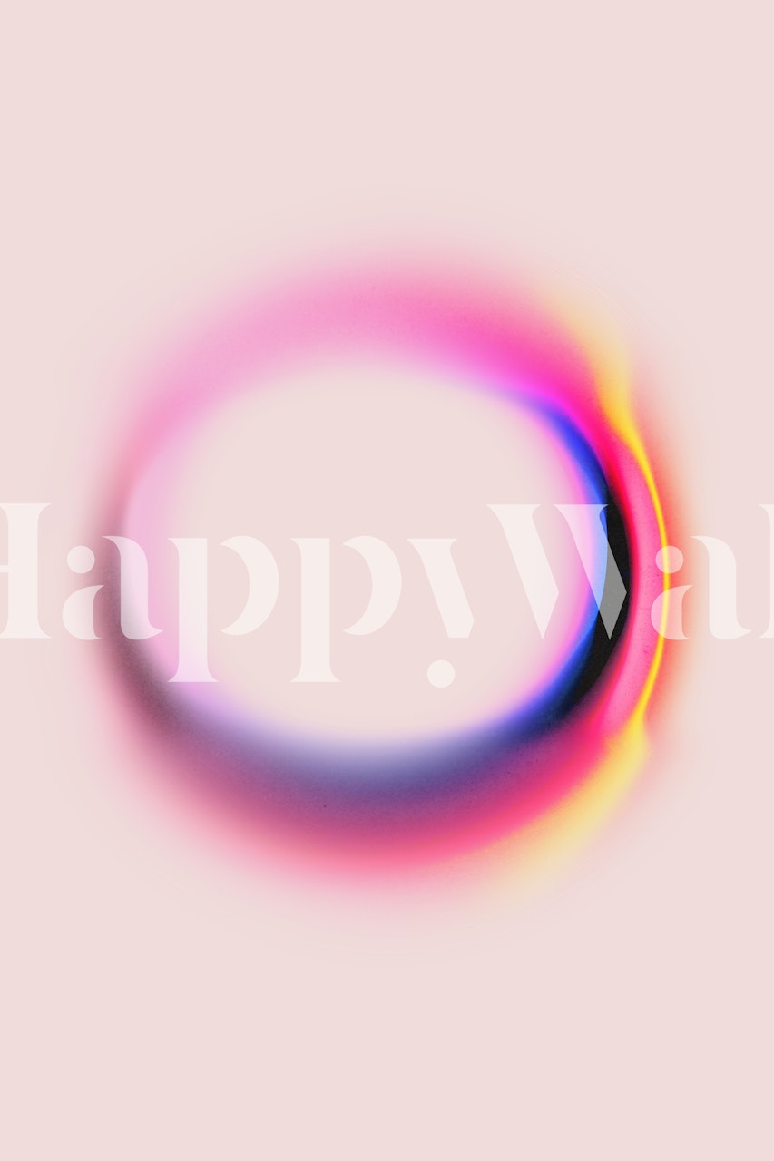 Abstrakt kosmisk nebula-veggmaleri med livlige virvler av farger