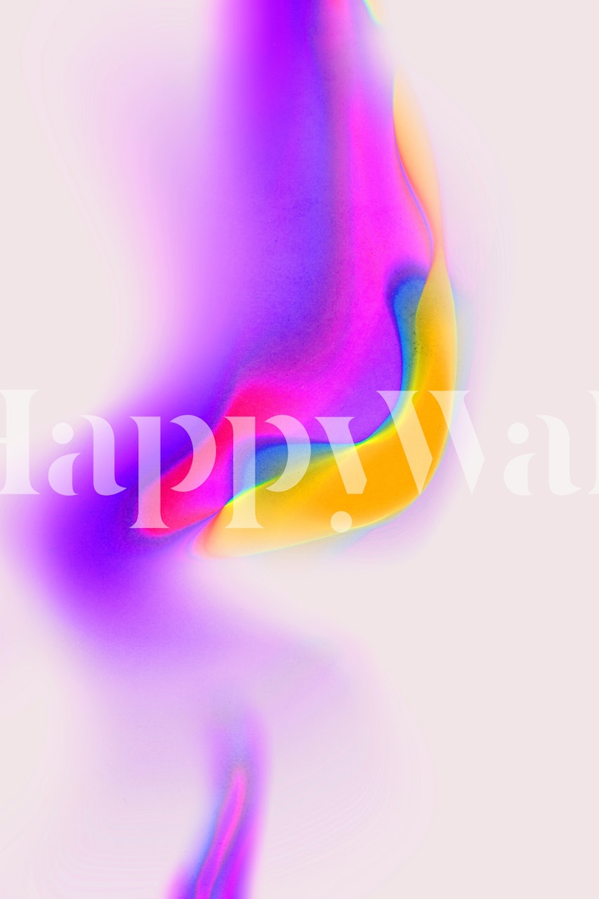 Abstract papel de parede colorido em um quarto