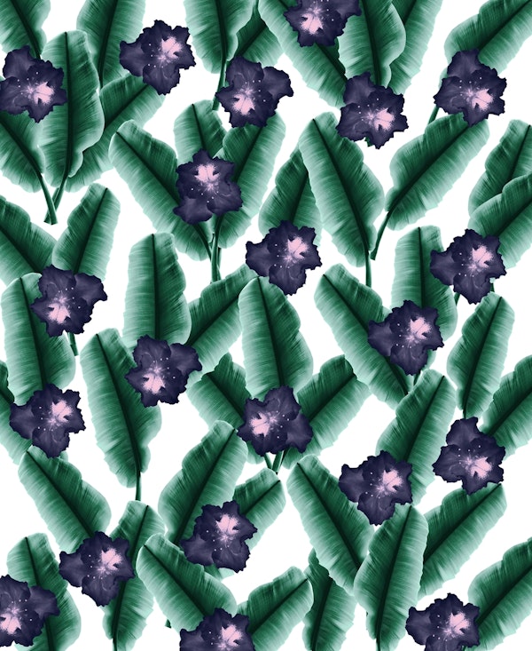 Banana Leaves Flower Jungle 4