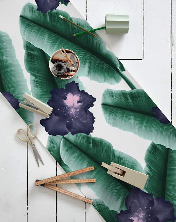 Banana Leaves Flower Jungle 4 wallpaper roll
