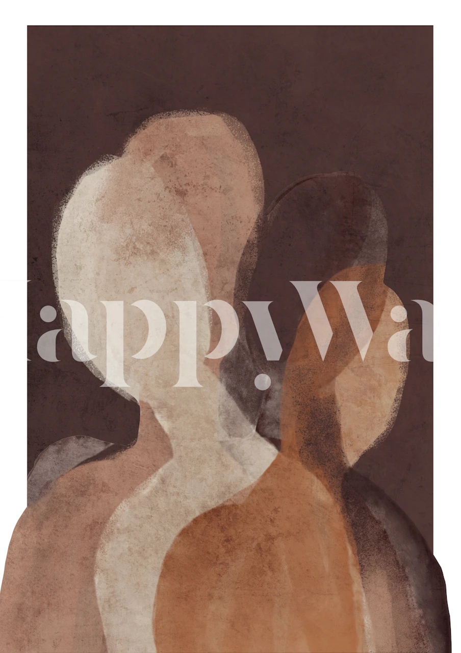 Apstraktni dizajn tapete sa siluetama