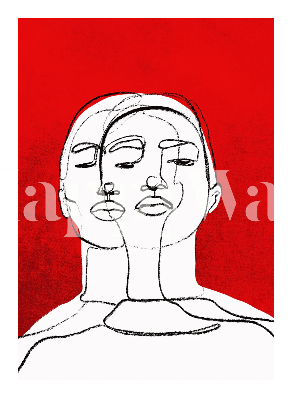 Twins wallpaper design in a room