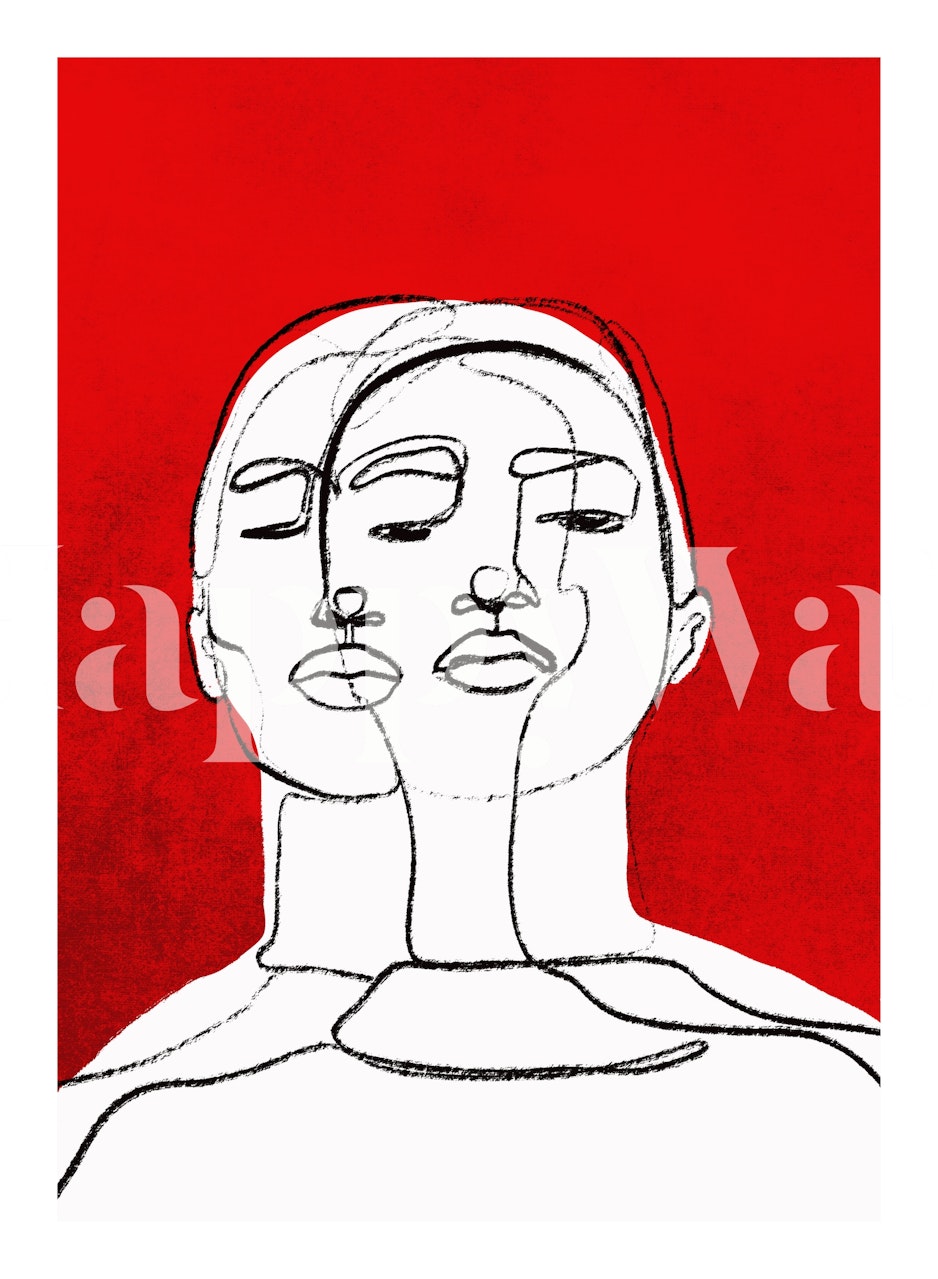 Twins wallpaper design in a room