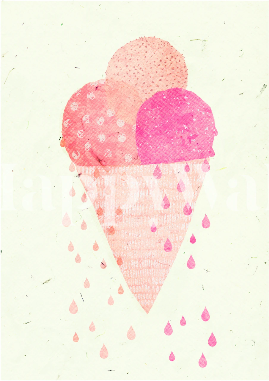 Yummy Ice design de papier peint dans une pièce