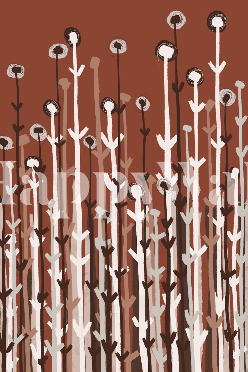 Pastel Reed Tapete in einem Raum