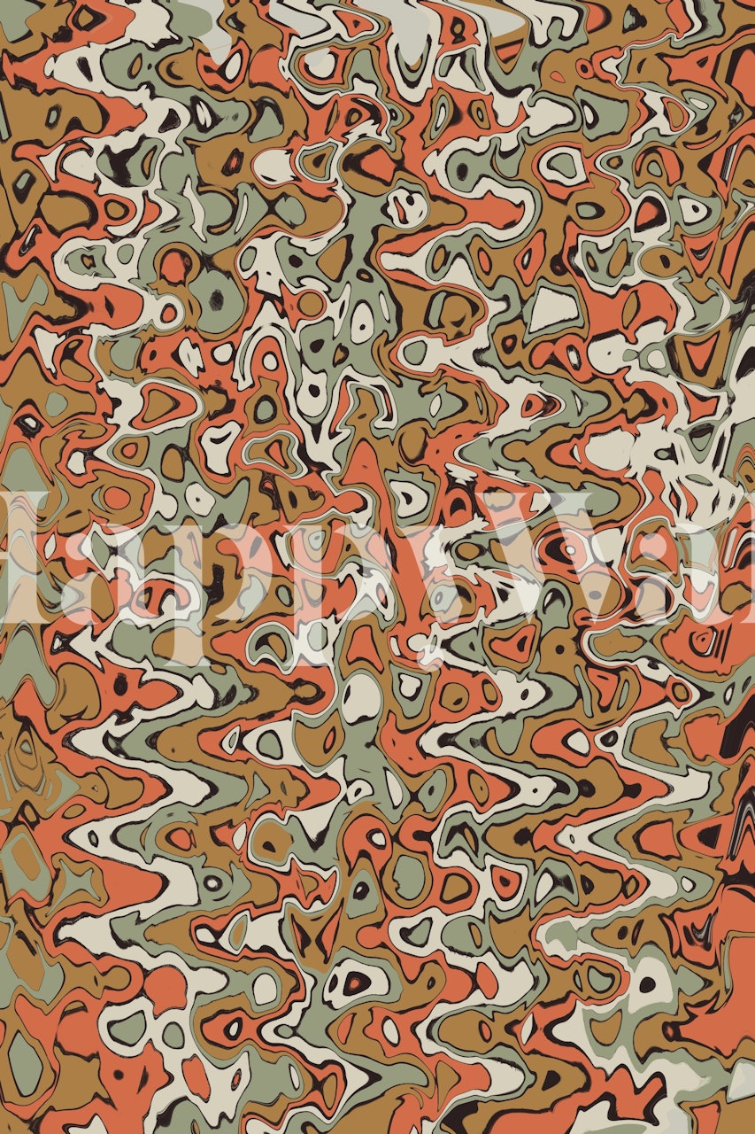 Pastel zigzag pattern in soft colors including peach and beige wallpaper