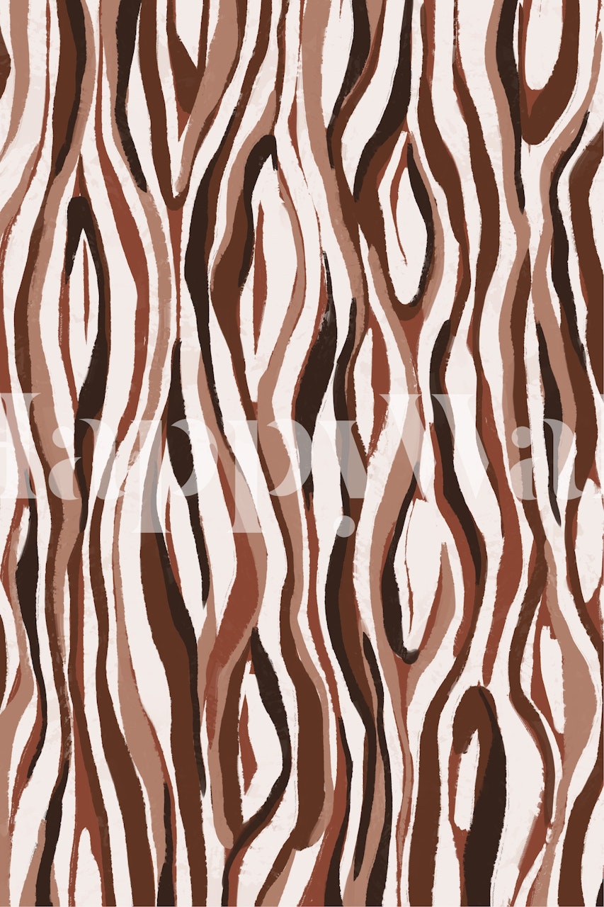 Pastel Tiger Tapete in einem Raum gezeigt