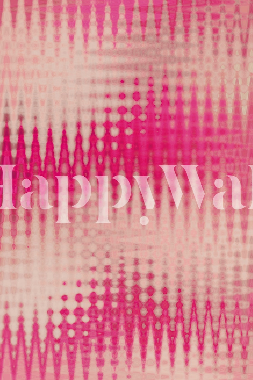 Pink blurred pattern wallpaper in a room