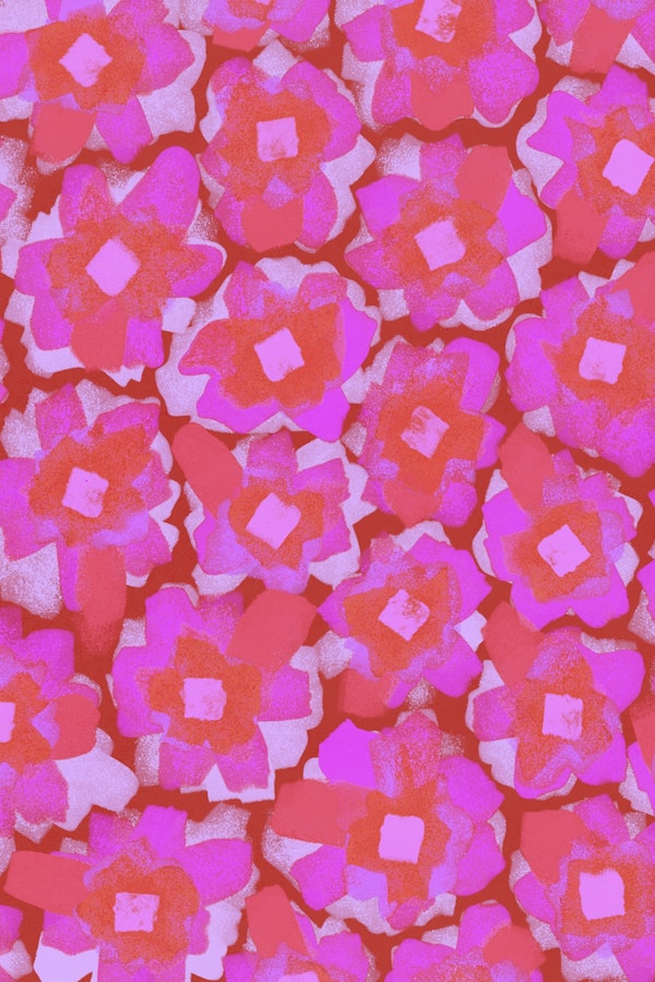 Cute Pink Blossom Pattern