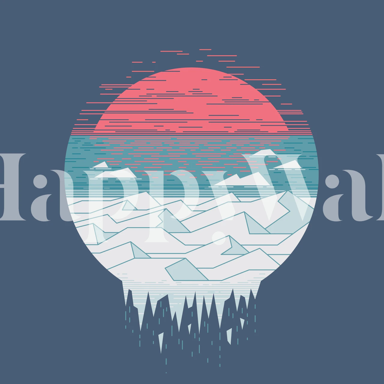 The Great Thaw tapetdesign i ett rum