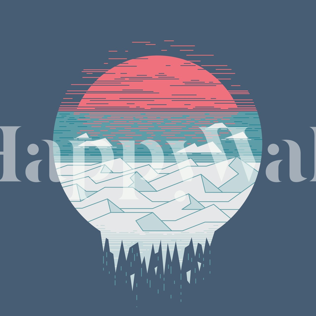 The Great Thaw tapetdesign i ett rum