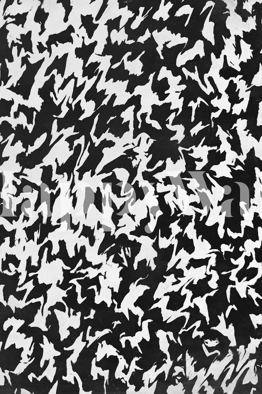 Schwarz und weiß zig zag Muster Tapete