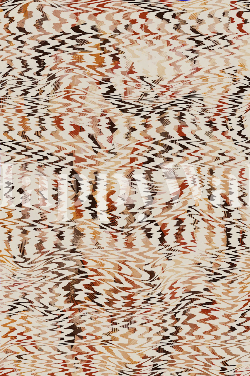 Tapeta Ethno Zig Zag Pattern v pokoji