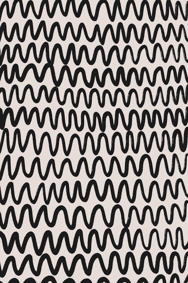 Thin Black Waves Pattern