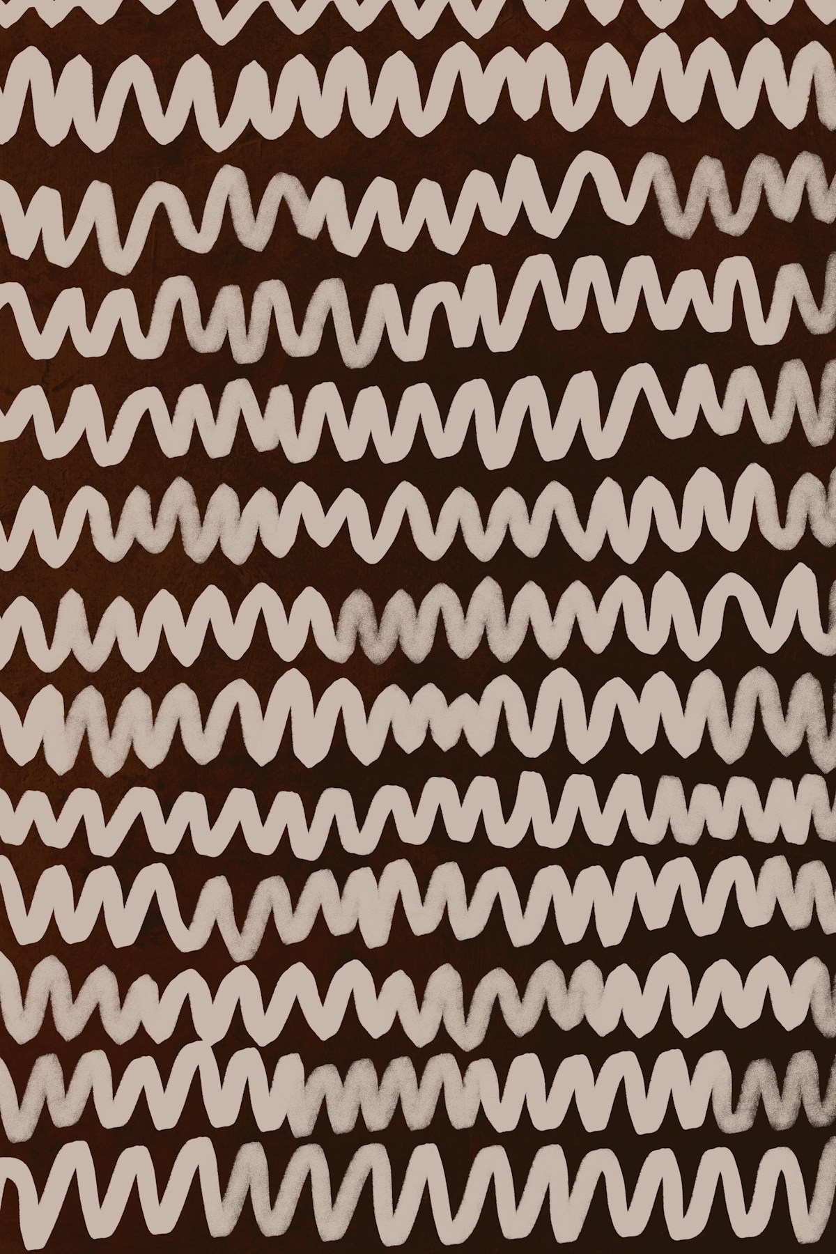 Beige Zigzag on Rusty Color Pattern Wallpaper - Happywall