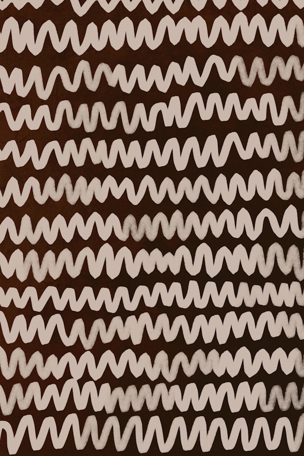 Beige ZigZag on Rusty Color Pattern