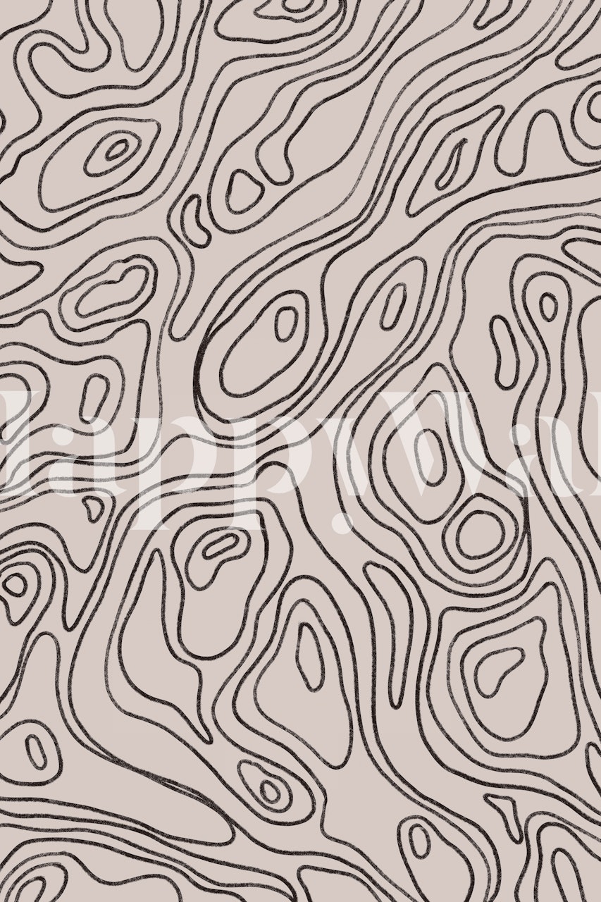 Ταπετσαρία Iso Lines Pattern σε μοντέρνο δωμάτιο